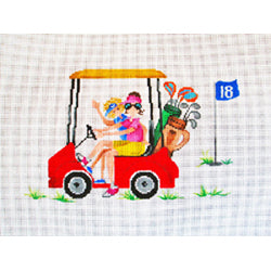 Patti Mann Ann Kagi, golf cart alone Canvas