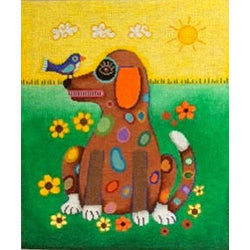 Patti Mann Spotted dog with bird Canvas