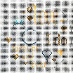 Patti Mann round, love, I do, forever and ever Canvas