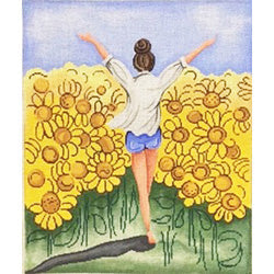 Patti Mann Sunflower fields Canvas