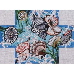 Patti Mann brick cover, seashells Canvas