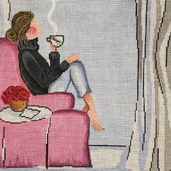 Patti Mann Pink chair/Me time Canvas