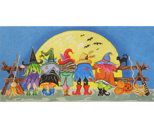 Patti Mann Witches watch the moon Canvas