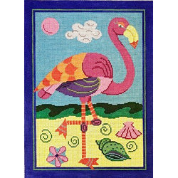 Patti Mann Flamingo, bright colors Canvas