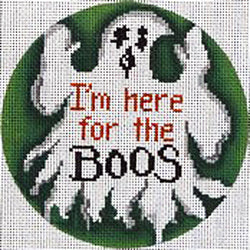 Patti Mann ornament, I'm here for the BOOS ghost Canvas