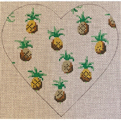 Patti Mann heart, pineapples Canvas