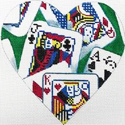 Patti Mann heart, playing cards Canvas