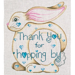 Patti Mann Bunny, Thank You for Hopping By Canvas
