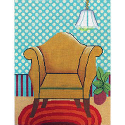Patti Mann Gold chair Canvas