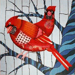 Patti Mann Cardinal pair Canvas