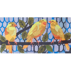 Patti Mann 3 yellow birds Canvas