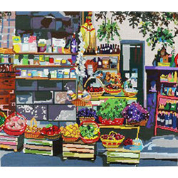 Patti Mann Tuscan market Canvas