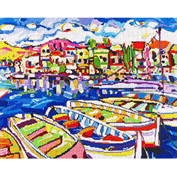 Patti Mann boats at the dock Canvas