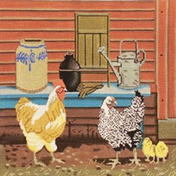 Patti Mann Chicken family Canvas