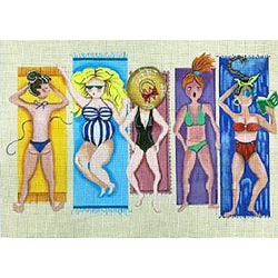 Patti Mann Sunbathers Canvas