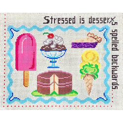Patti Mann Stressed is desserts spelled backwards Canvas