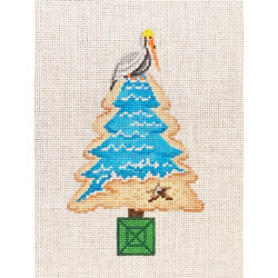 Patti Mann ornament, pelican on tree top Canvas