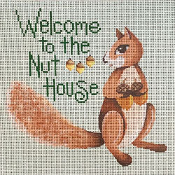 Patti Mann Squirrel, Welcome to the Nut House Canvas