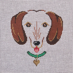 Patti Mann Dog face, Dachshund Canvas