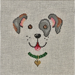 Patti Mann Dog face, Terrier Canvas