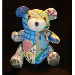 Patti Mann teddy bear, ptchwork, "Tommy" Canvas