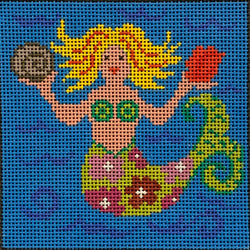 Patti Mann mini mermaid Canvas