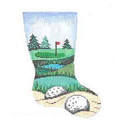 Patti Mann mini sock, golf course Canvas