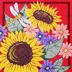 Patti Mann sunflowers, drgnfly, 10 or 13 Canvas