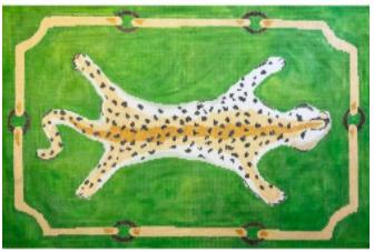 Leopard on Green