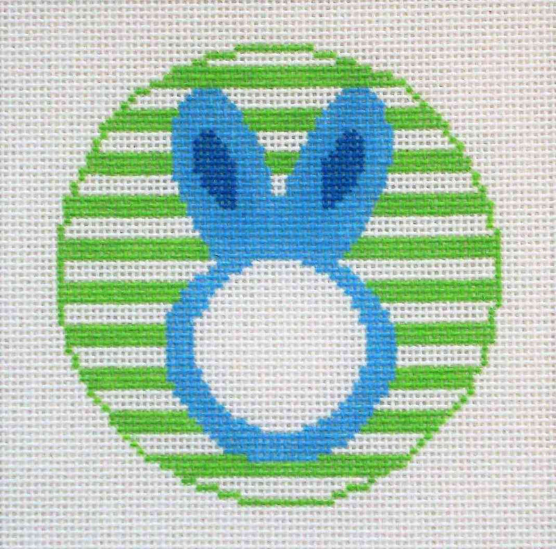 Bunny BLUE Monogram Round