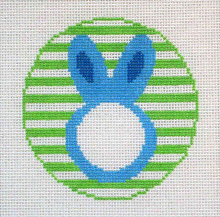 Bunny BLUE Monogram Round