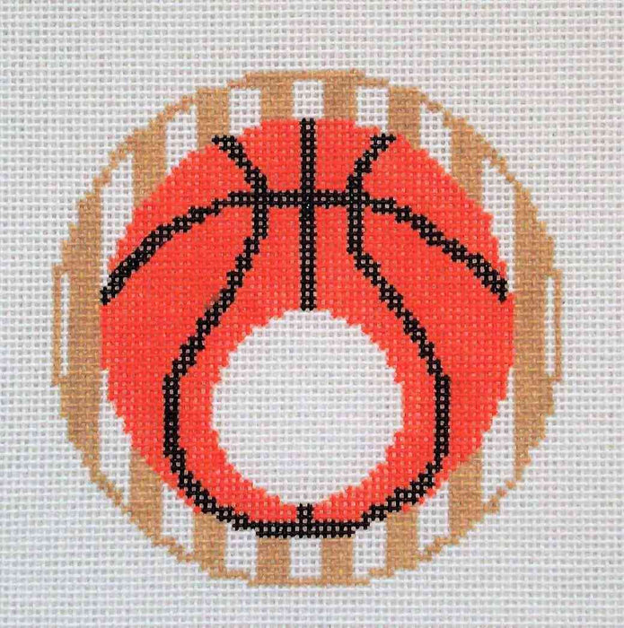 Basketball Monogram Round