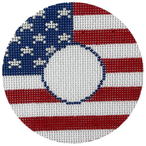 Flag Monogram Round