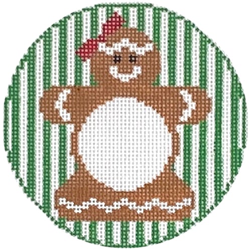 Gingerbread Girl Monogram Round