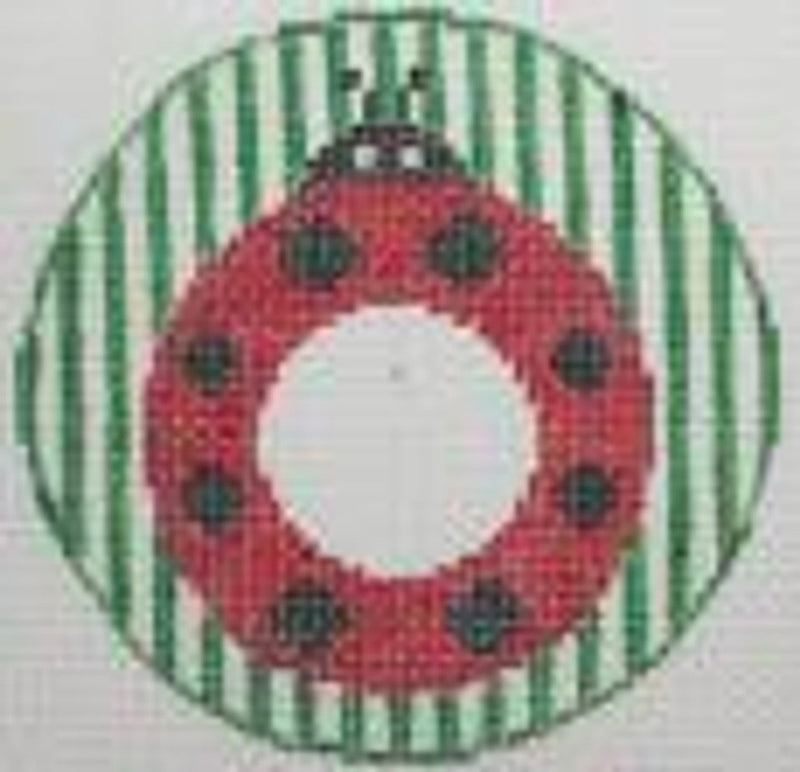 Ladybug Monogram Round