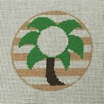 Palm Tree Monogram Round