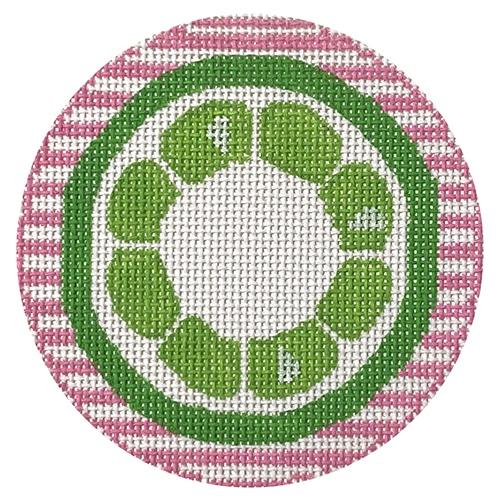 Lime Monogram Round