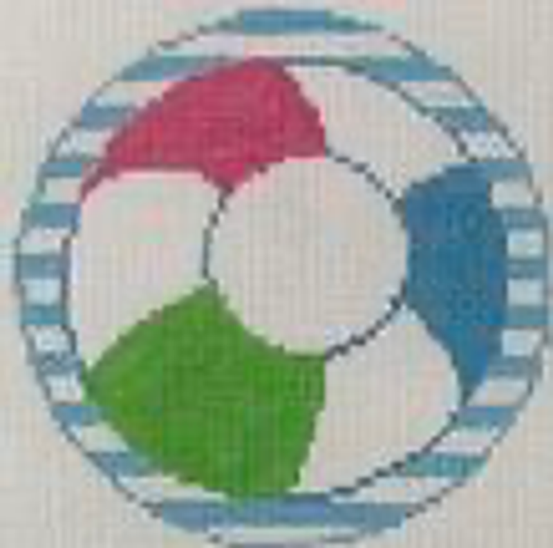 Beach Ball Monogram Round