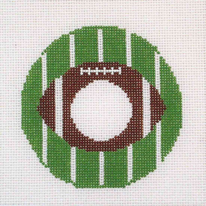 Football Monogram Round