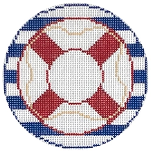 Life Preserver Monogram Round
