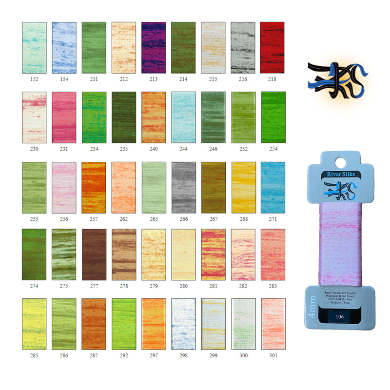 4mm Overdyed Ribbon - River Silks