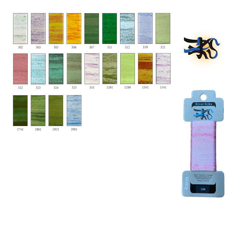 4mm Overdyed Ribbon - River Silks