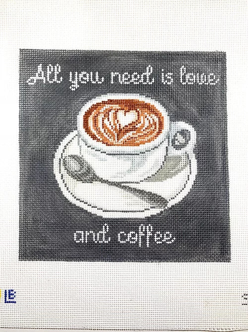 Lauren Bloch Designs Love & Coffee Canvas