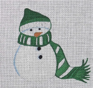Snowman Green Scarf