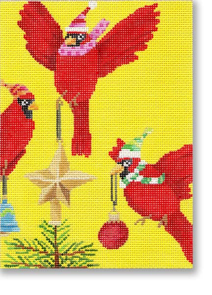 Cardinals Decorating Tree