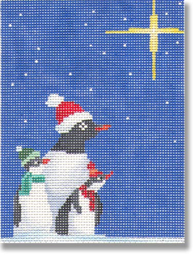 Penguins with North Star