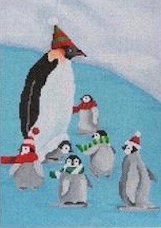 Papa Penguin with Babies