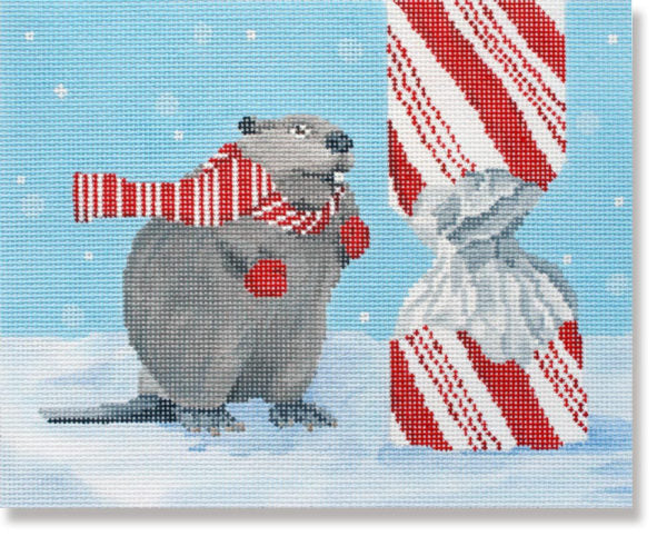Beaver w/ Candy Cane