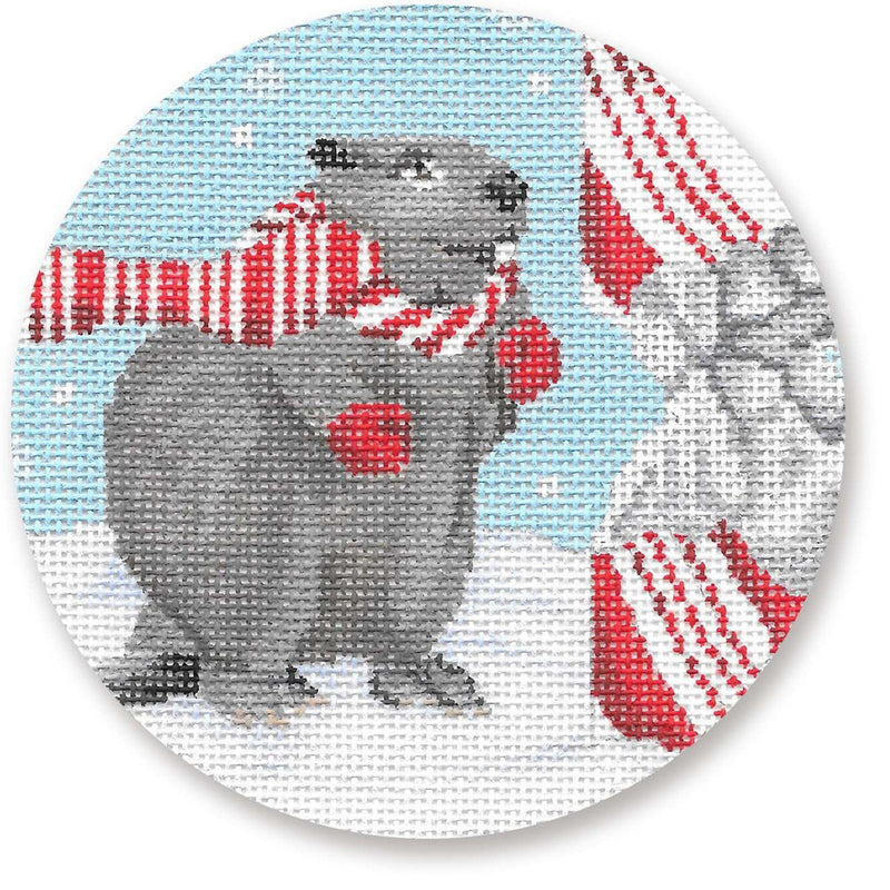 Beaver w/ Candy Cane