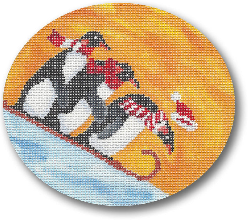 Penguins Sledding